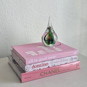 Crystal Teardrop Paperweight by Marian Pyrcak